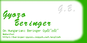 gyozo beringer business card